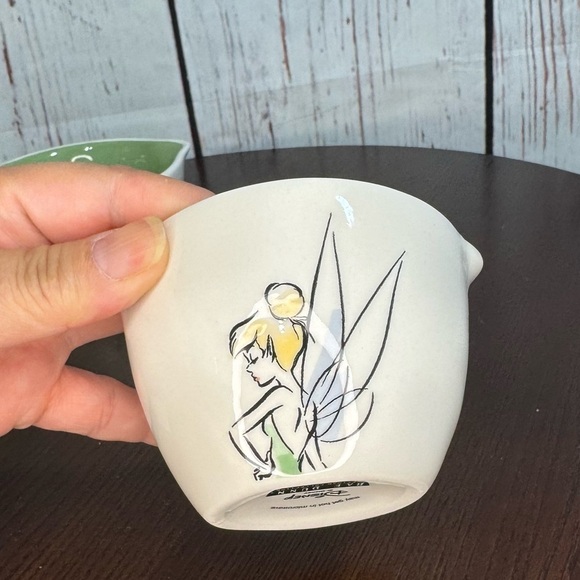 RAE DUNN X DISNEY TINKERBELL 4 piece set ceramic measuring cup Whimsical nwt - Picture 7 of 13